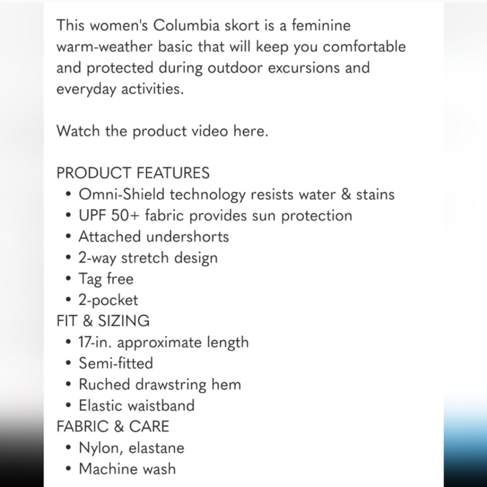 Columbia Casual Anytime Skorts nwt - Picture 2 of 7